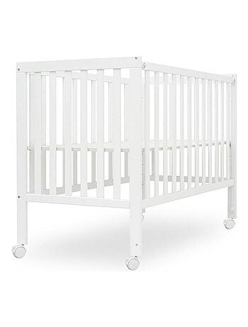 Lit Bébé en hetre Mod. Basic - blanc