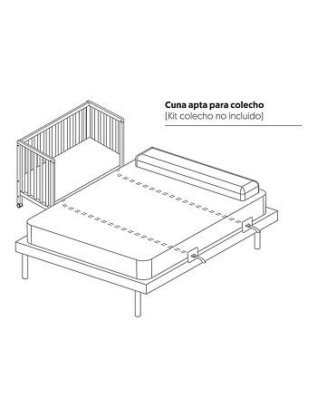 Lit Bébé en hetre Mod. Basic - blanc