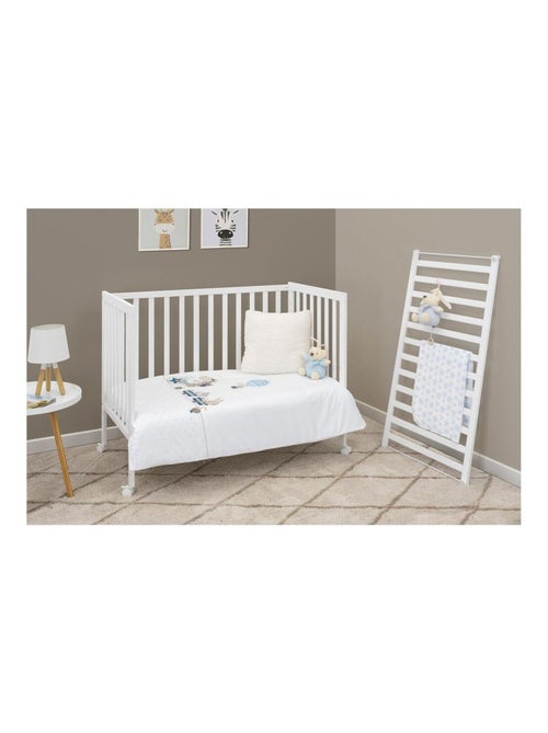 Lit Bébé en hetre Mod. Basic - blanc - Kiabi