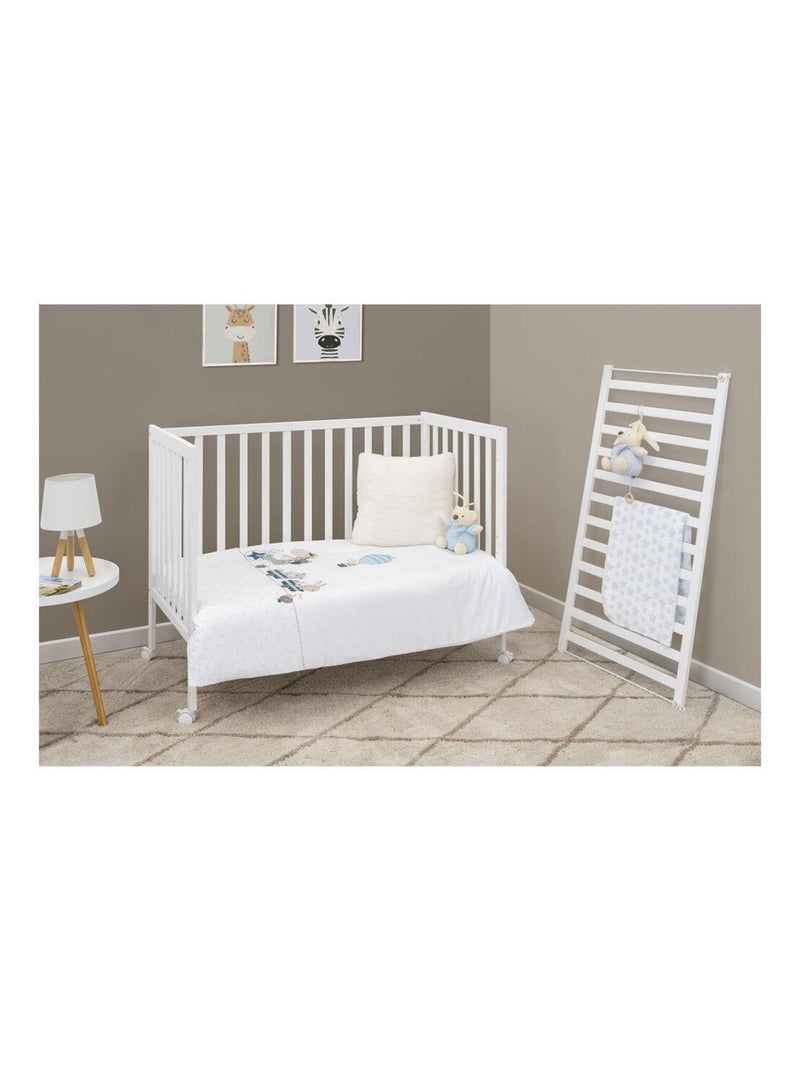Lit Bébé en hetre Mod. Basic - blanc Blanc - Kiabi
