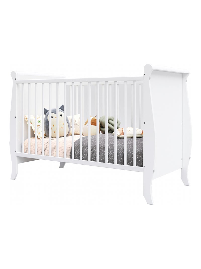 Lit bébé évolutif - ALBA - 120x60 cm Blanc - Kiabi