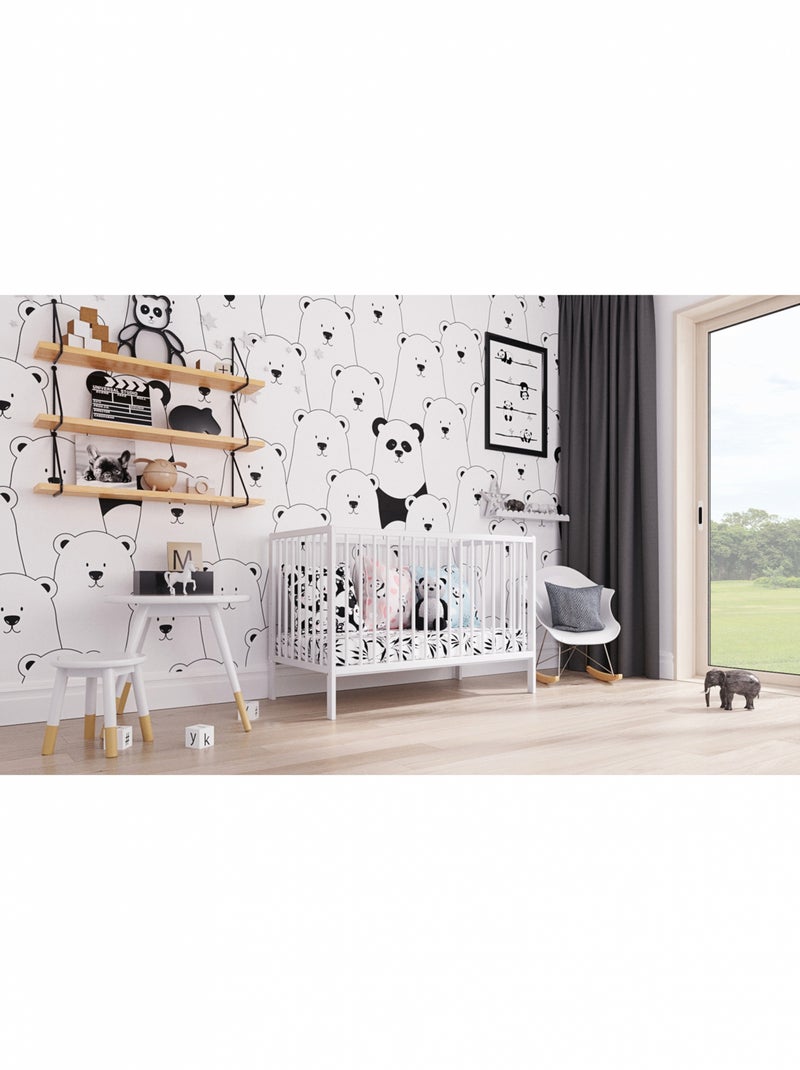 Lit bébé évolutif - ANNA - 120x60 cm Blanc - Kiabi