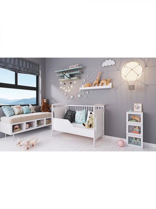 Lit bébé évolutif - ELINOR- 120x60 cm - Kiabi