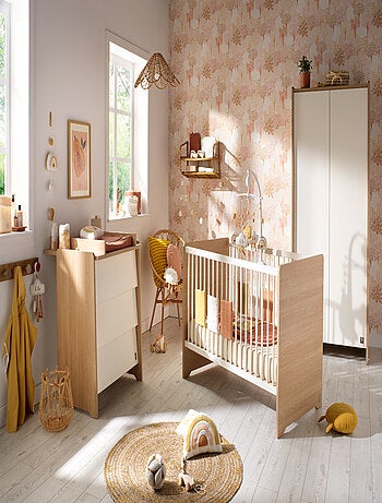 Lit bébé évolutif - Little Big Bed en bois décor chêne miel - SAUTHON