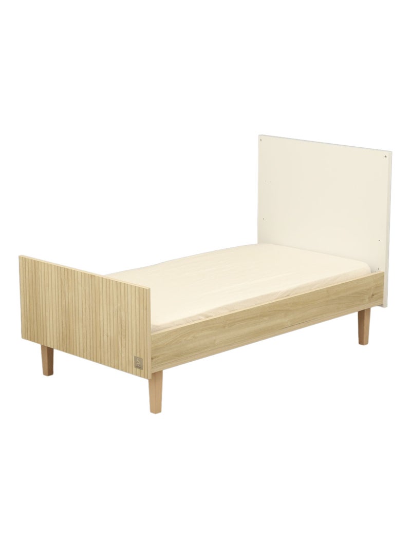 Lit bébé évolutif - Little Big bed sur pieds bois - SAUTHON Blanc Marron - Kiabi