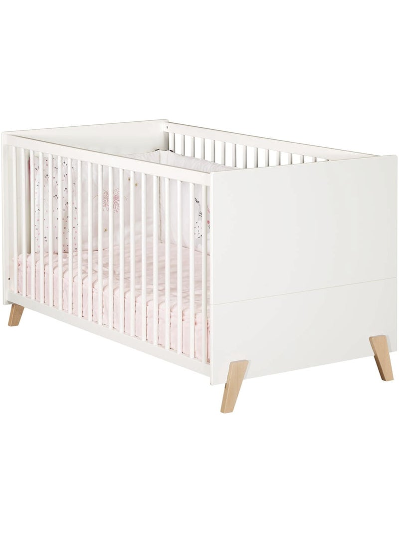 Lit bébé évolutif - Little Big Bed sur pieds en bois - BABYPRICE Blanc Marron - Kiabi