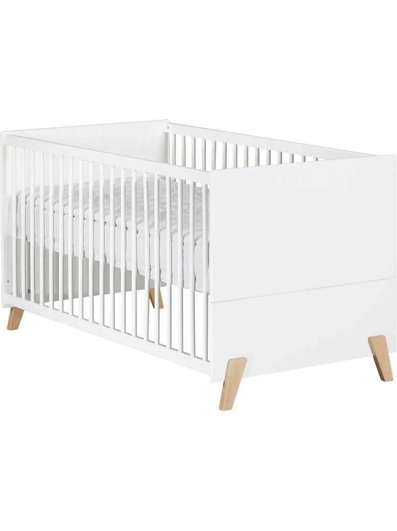 Lit bébé évolutif - Little Big Bed sur pieds en bois - BABYPRICE Blanc Marron - Kiabi