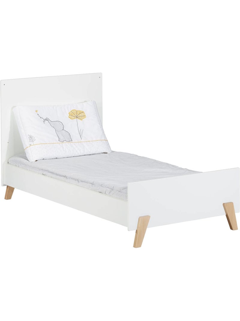 Lit bébé évolutif - Little Big Bed sur pieds en bois - BABYPRICE Blanc Marron - Kiabi