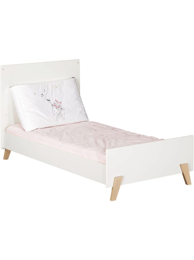 Lit bébé évolutif - Little Big Bed sur pieds en bois - BABYPRICE Blanc Marron - Kiabi