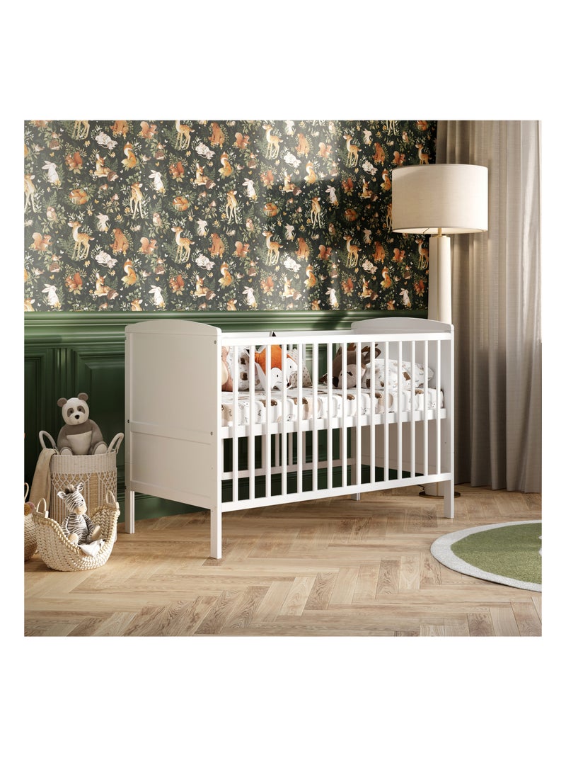 Lit bébé évolutif - LOUIS - 120x60 cm Blanc - Kiabi