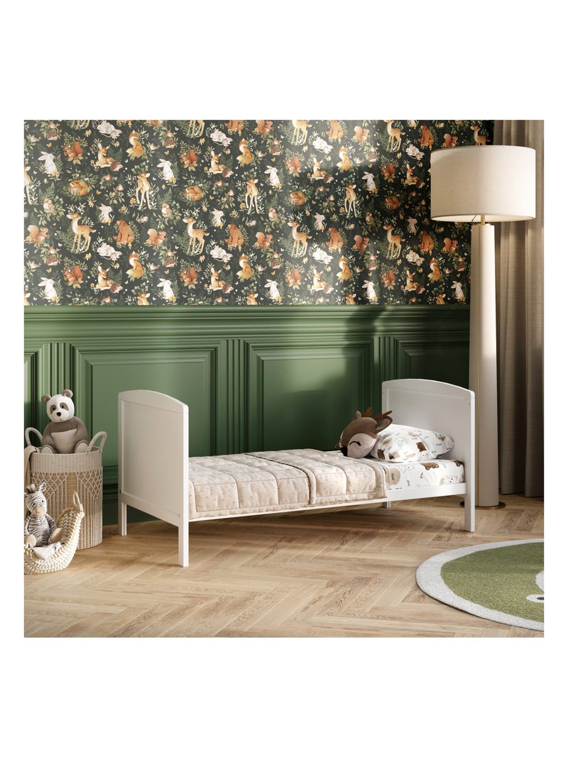 Lit bébé évolutif - LOUIS - 120x60 cm Blanc - Kiabi