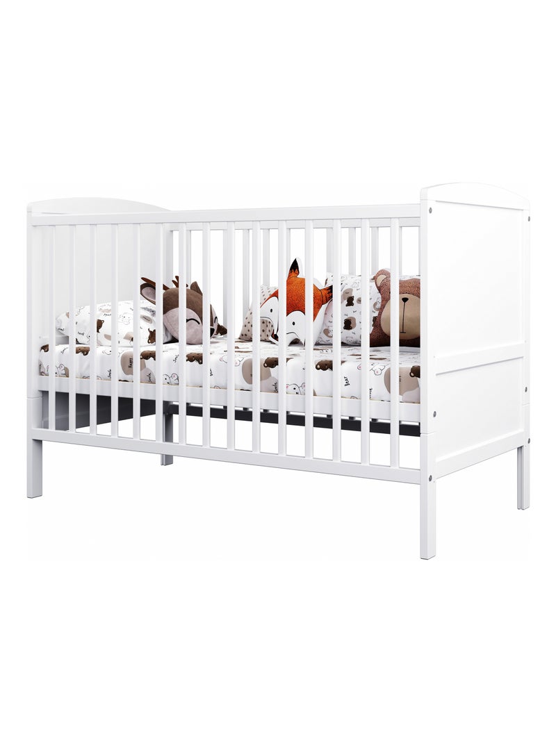 Lit bébé évolutif - LOUIS - 120x60 cm Blanc - Kiabi