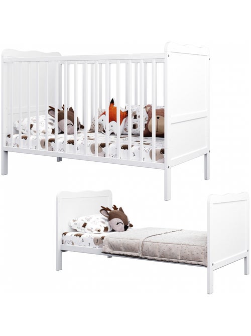 Lit bébé évolutif - LOUISE - 120x60 cm - Kiabi