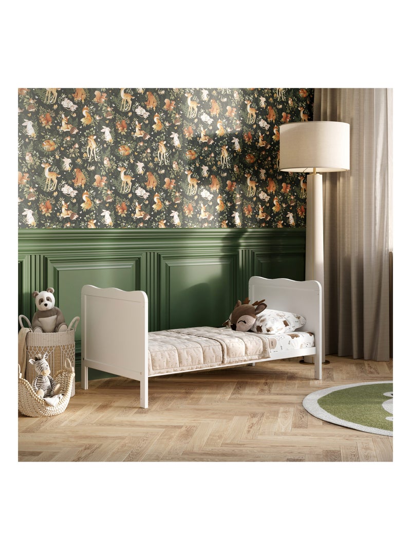 Lit bébé évolutif - LOUISE - 120x60 cm Blanc - Kiabi