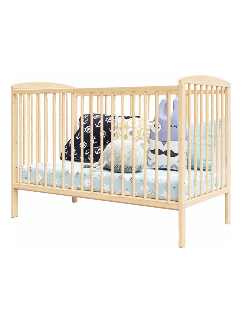 Lit bébé évolutif - NINA - 120x60 cm - Bois Beige - Kiabi