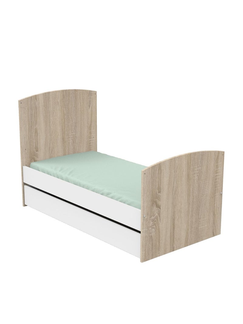 Lit bébé évolutif - SAUTHON Blanc Marron - Kiabi