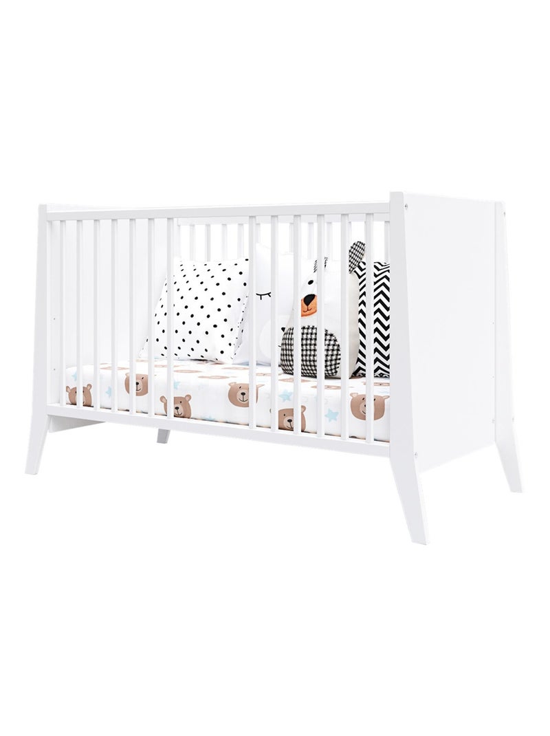 Lit bébé évolutif - ZOÉ - 120x60 cm Blanc - Kiabi