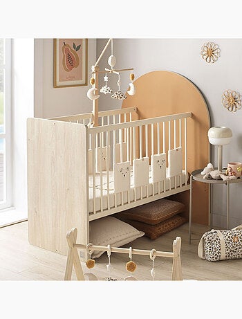 Lit bébé évolutif 120x60 en 90x190- tête de lit arche - SAUTHON