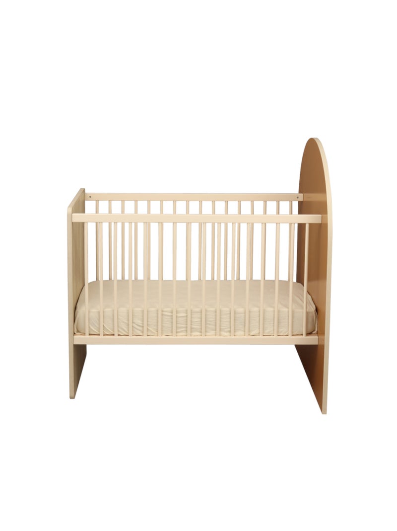 Lit bébé évolutif 120x60 en 90x190 - tête de lit arche - SAUTHON Marron caramel - Kiabi