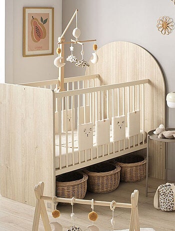 Lit bébé évolutif 120x60 en 90x190- tête de lit arche - SAUTHON