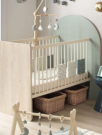 Lit bébé évolutif 120x60 en 90x190- tête de lit arche - SAUTHON