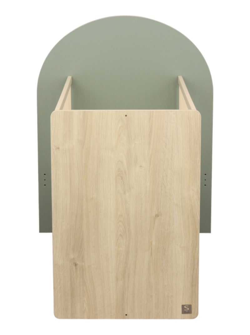 Lit bébé évolutif 120x60 en 90x190 - tête de lit arche - SAUTHON Vert - Kiabi