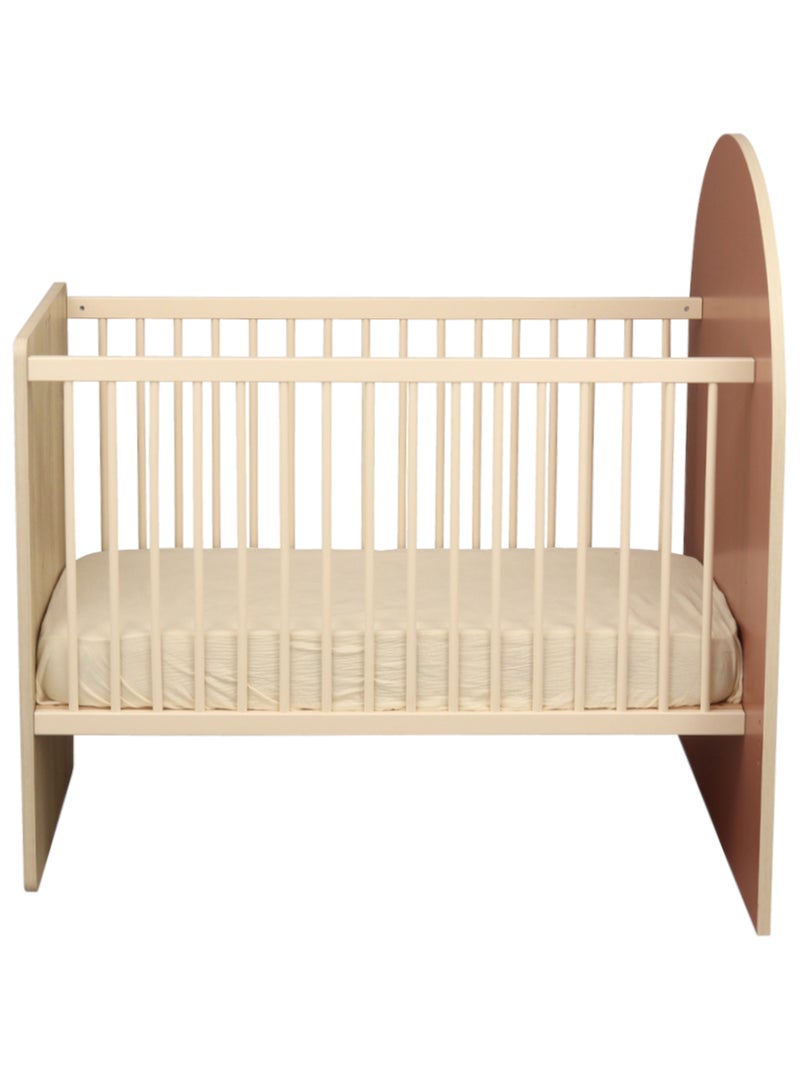 Lit bébé évolutif 120x60 en 90x190- tête de lit arche - SAUTHON Rouge - Kiabi