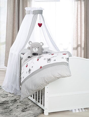 Lit bébé évolutif 70 x 140 avec literie complète 'Adam et Eule' ROBA