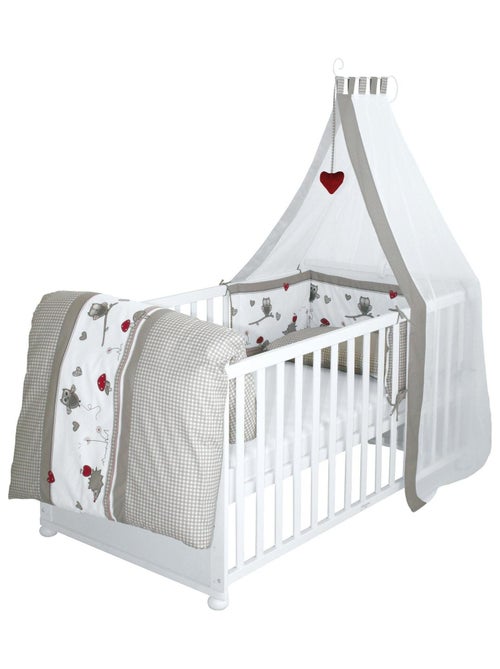 Lit bébé évolutif 70 x 140 avec literie complète 'Adam et Eule' ROBA - Kiabi