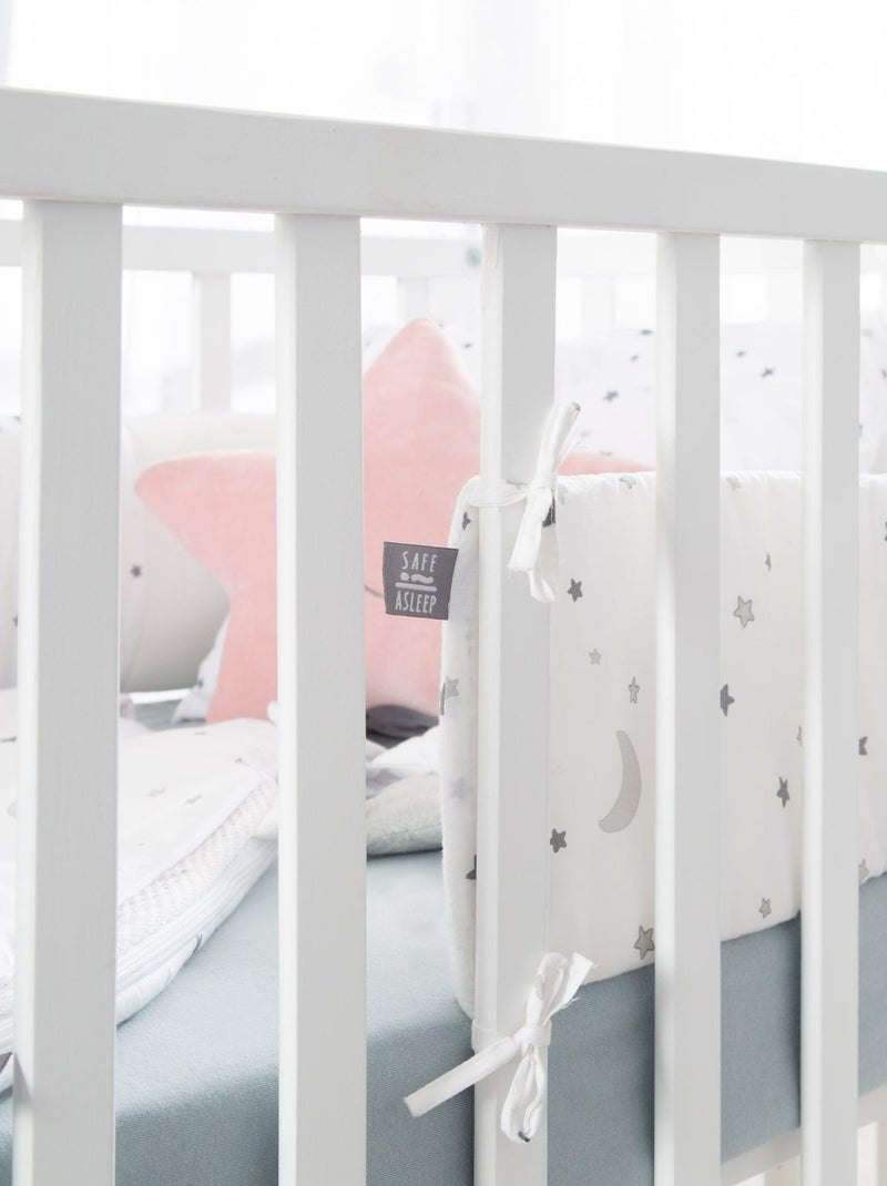 Lit bébé évolutif 70 x 140 avec literie complète 'Sternenzauber' ROBA Blanc - Kiabi