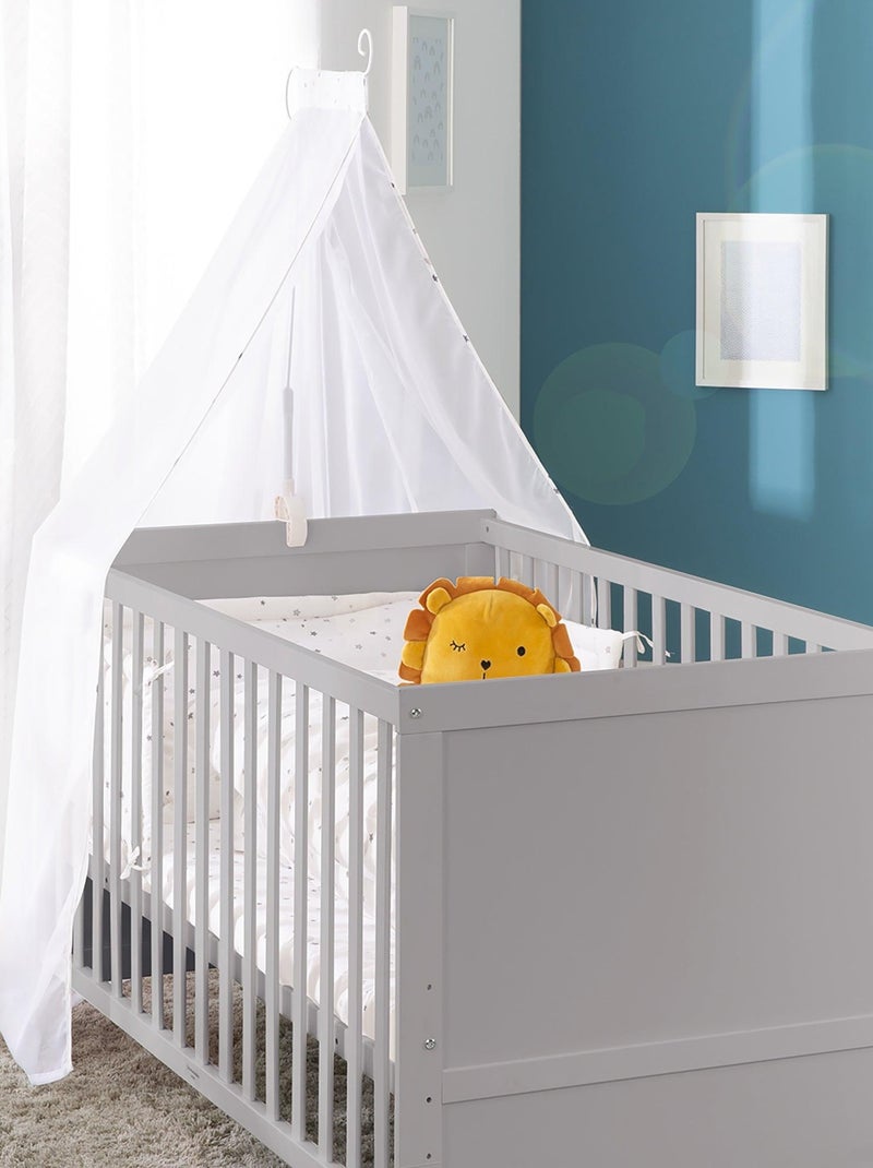 Lit bébé évolutif 70 x 140 avec literie 'Sternenzauber' ROBA Gris - Kiabi