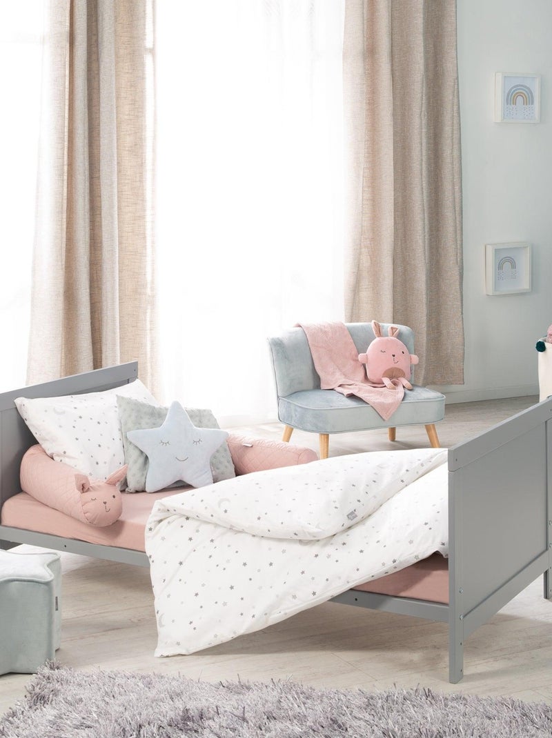 Lit bébé évolutif 70 x 140 avec literie 'Sternenzauber' ROBA Gris - Kiabi