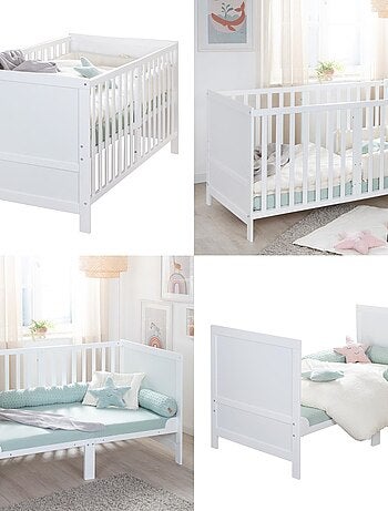 Lit bébé évolutif 70 x 140 convertible en lit enfant 'Easy Sleep' ROBA