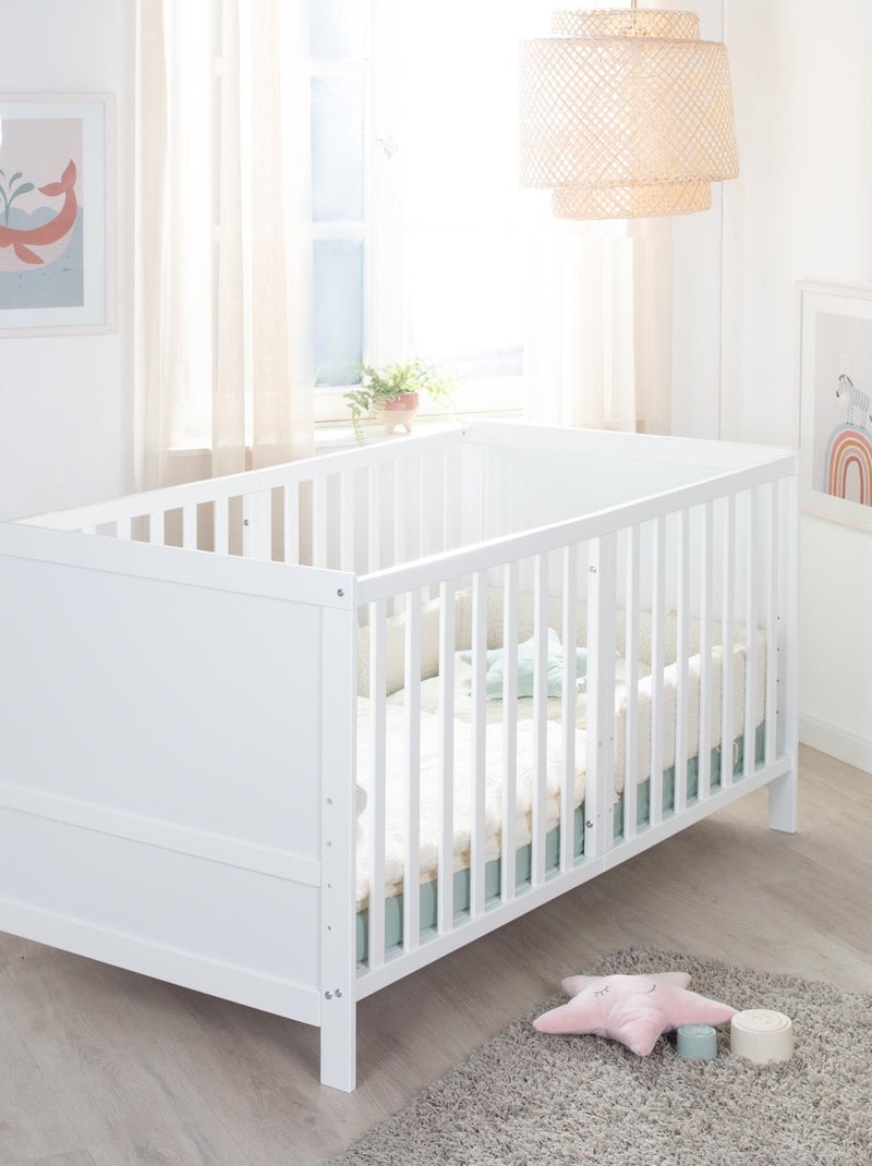 Lit bébé évolutif 70 x 140 convertible en lit enfant 'Easy Sleep' ROBA Blanc - Kiabi