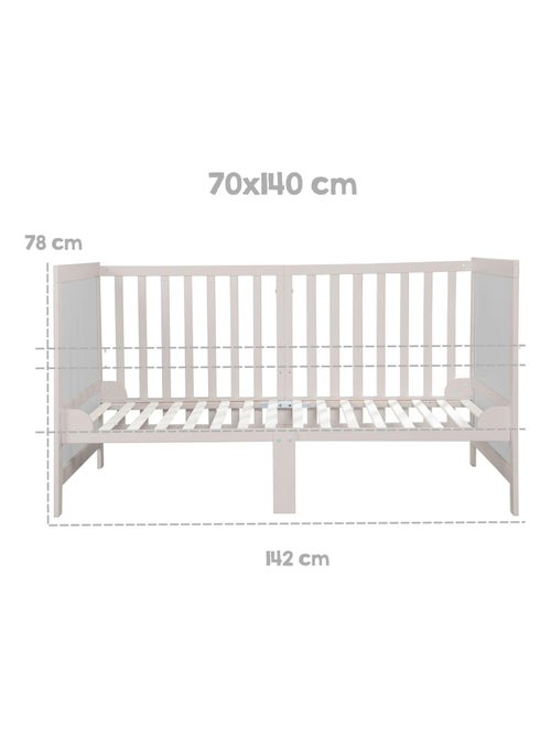 Lit bébé évolutif 70 x 140 convertible en lit enfant 'Easy Sleep' ROBA - Kiabi Lit bébé évolutif 70 x 140 convertible en lit enfant 'Easy Sleep' ROBA - Kiabi