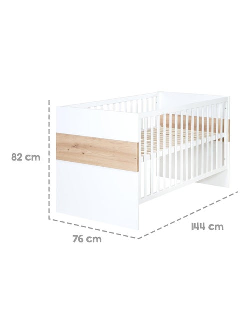 Lit bébé évolutif 70 x 140 convertible en lit enfant 'Lion' ROBA - Kiabi Lit bébé évolutif 70 x 140 convertible en lit enfant 'Lion' ROBA - Kiabi