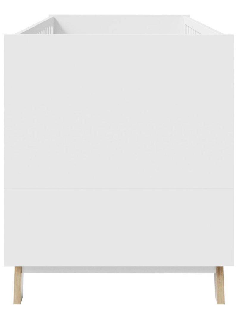 Lit bébé évolutif 70 x 140 convertible en lit enfant 'Smile' ROBA Blanc Marron - Kiabi
