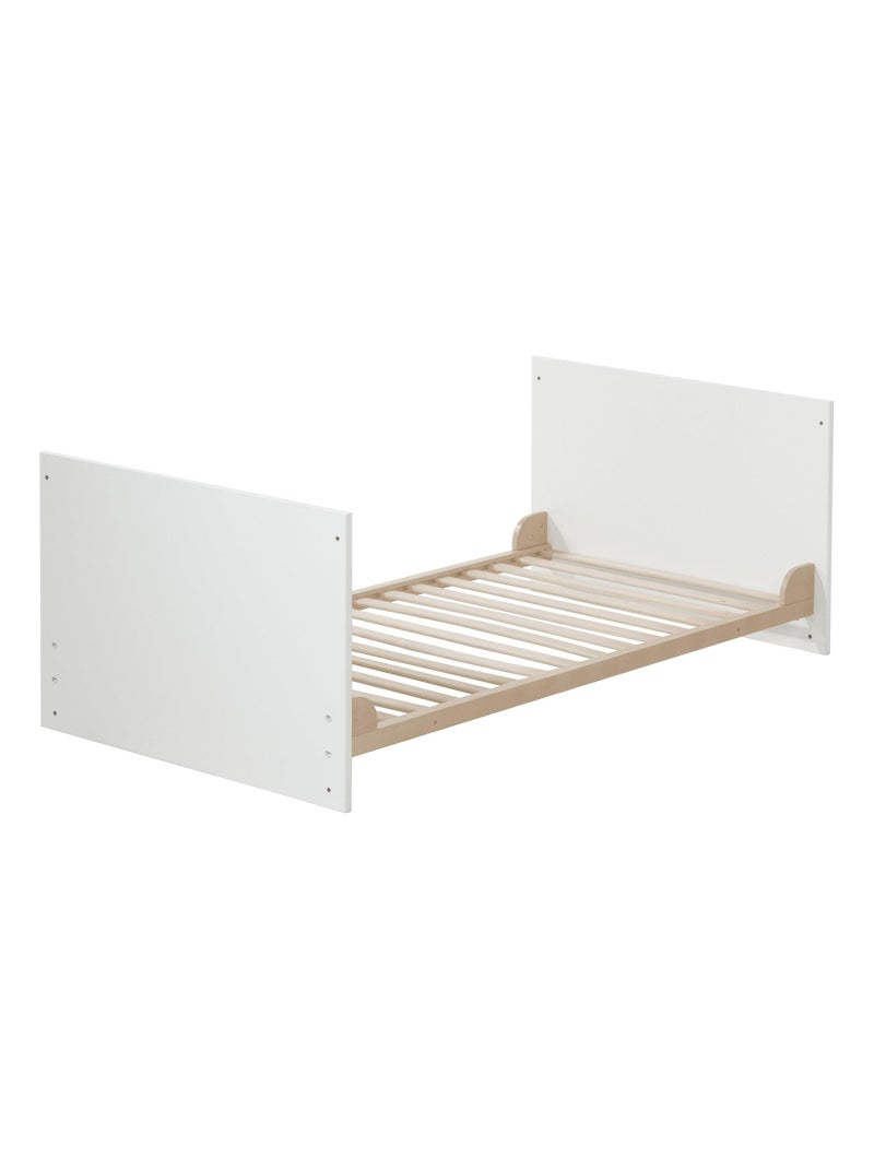 Lit bébé évolutif 70 x 140 convertible en lit junior 'Gabriella' ROBA Blanc Marron - Kiabi