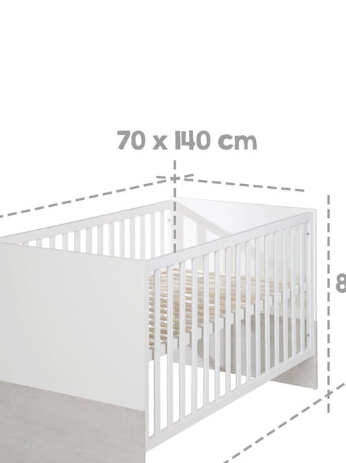 Lit bébé évolutif 70 x 140 convertible en lit junior 'Julia' ROBA - Kiabi