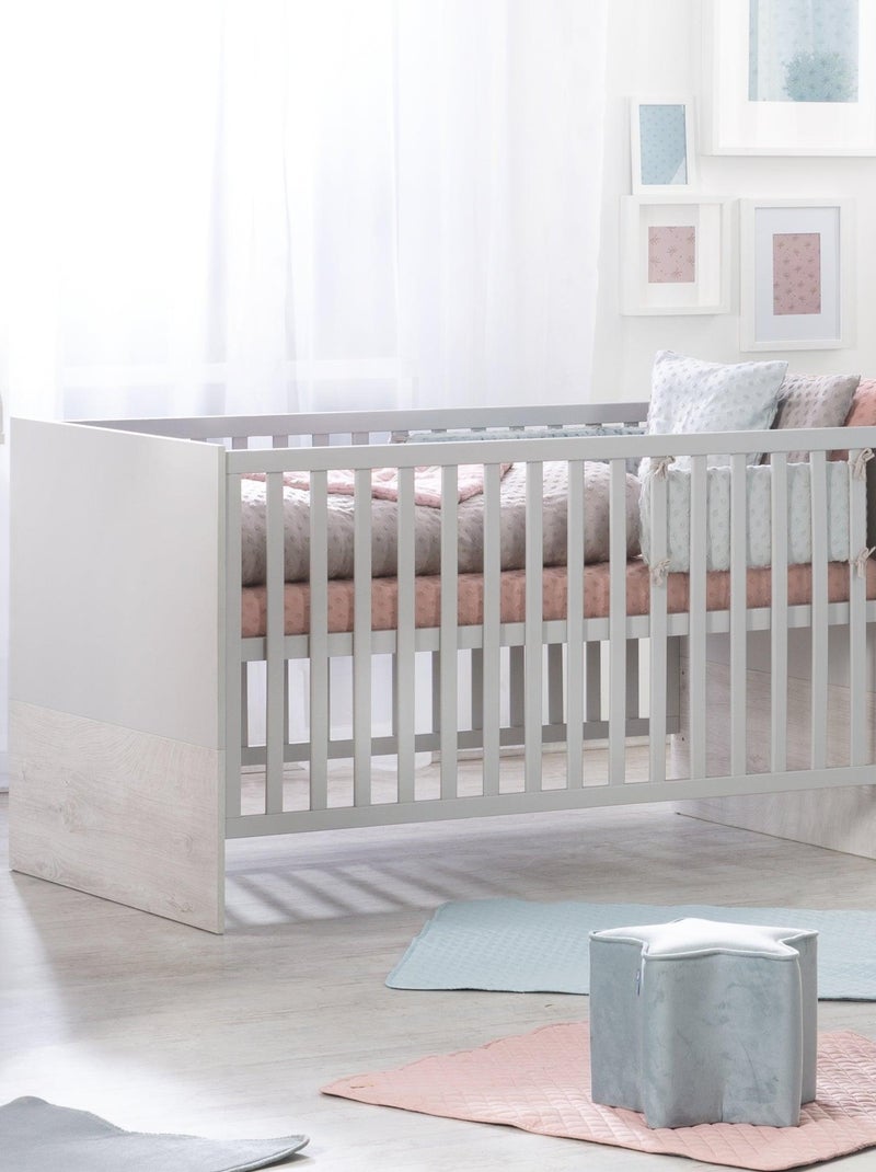Lit bébé évolutif 70 x 140 convertible en lit junior 'Maren 2' ROBA Gris clair - Kiabi