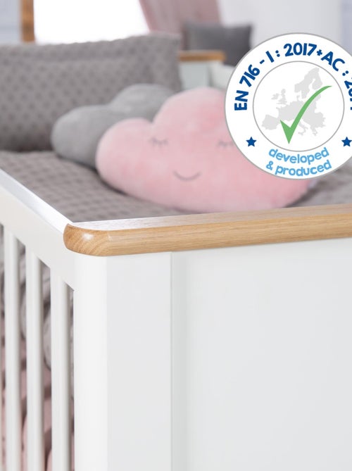 Lit bébé évolutif 70 x 140 transformable en lit junior 'Ava' ROBA - Kiabi