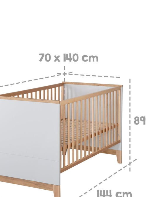 Lit bébé évolutif 70 x 140 transformable en lit junior 'Caro' ROBA - Kiabi