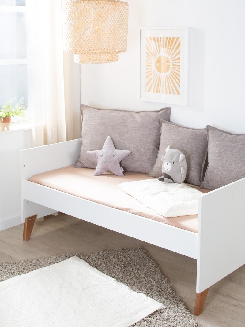Lit bébé évolutif 70 x 140 transformable en lit junior 'Ole' ROBA Blanc - Kiabi