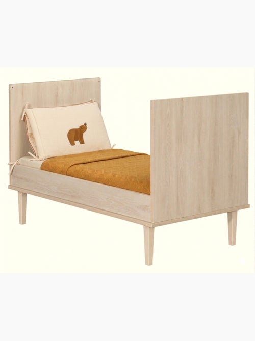 Lit bébé évolutif 70x140 sur pieds- Little Big Bed en bois décor hêtre cendré - SAUTHON - Kiabi