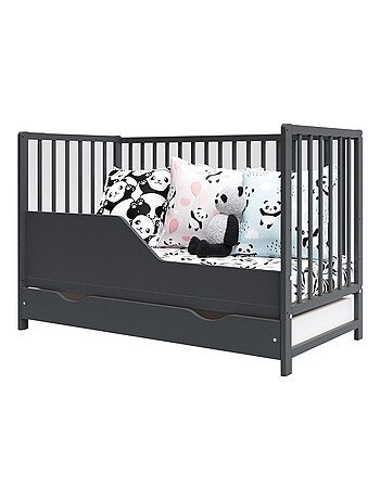 Lit bébé évolutif avec tiroir - ANNA - 120x60 cm