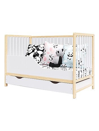 Lit bébé évolutif avec tiroir - ANNA - 120x60 cm