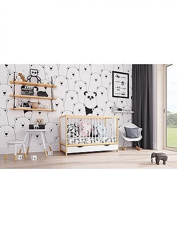 Lit bébé évolutif avec tiroir - ANNA - 120x60 cm