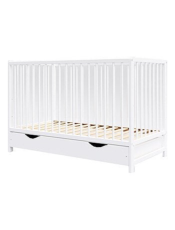 Lit bébé évolutif avec tiroir - ANNA - 120x60 cm