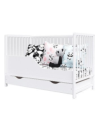 Lit bébé évolutif avec tiroir - ANNA - 120x60 cm