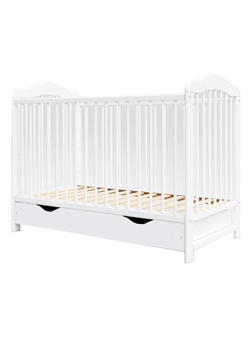 Lit bébé évolutif avec tiroir - CHIARA - 120x60 cm - Kiabi